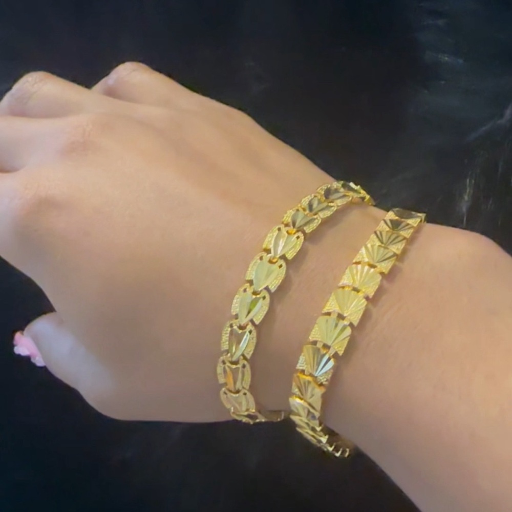 Two 24k gold plated bracelets